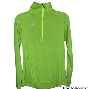 Under Armour Heat Gear tech striped zip pullover